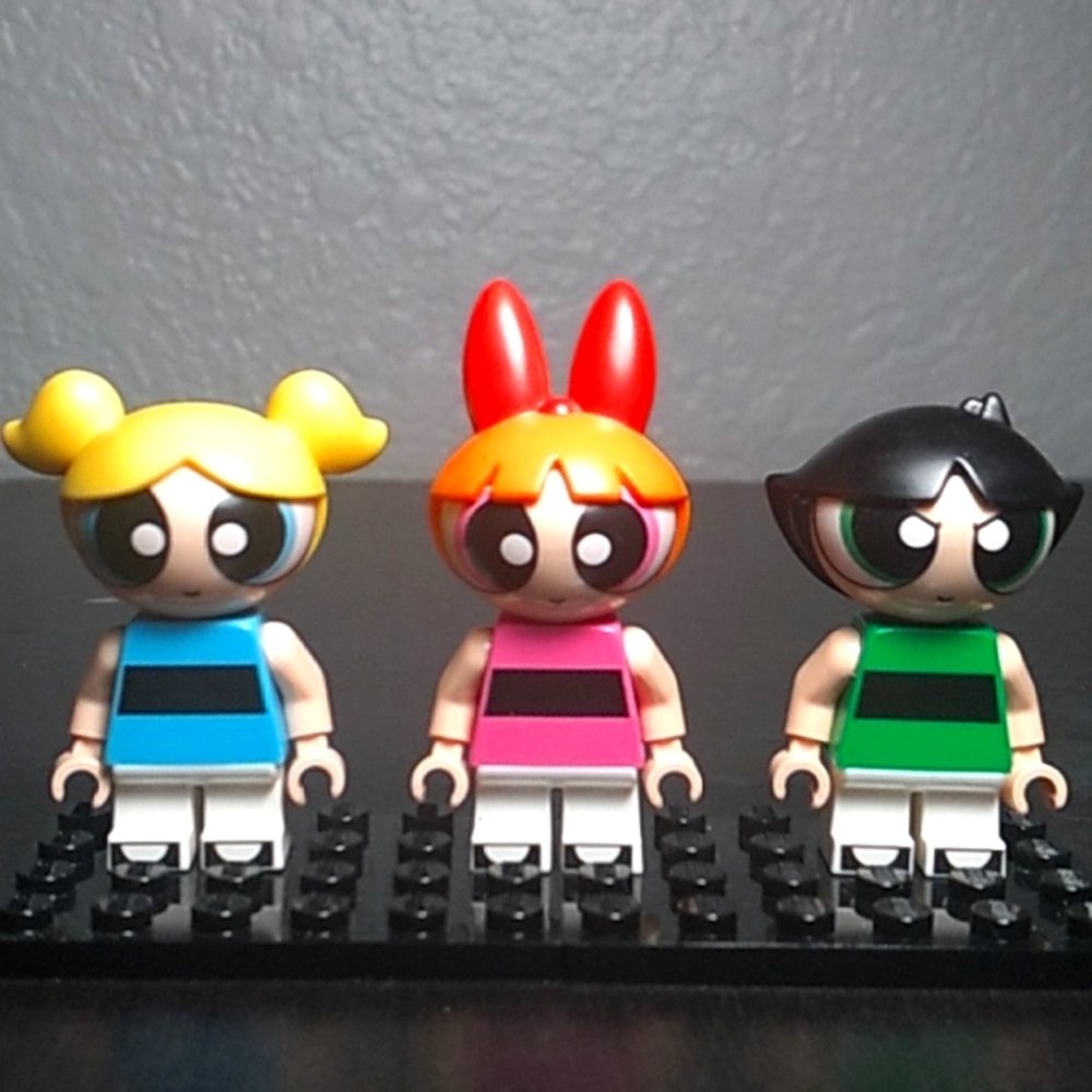 Lego dimensions power puff girls blossom, bubbles, buttercup lego figures